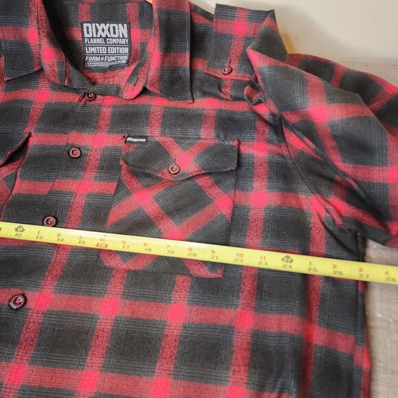Dixxon Flannel Shirt Snap On Tools Limited Edition Red Black Plaid Mens 2XL XXL - Picture 11 of 12